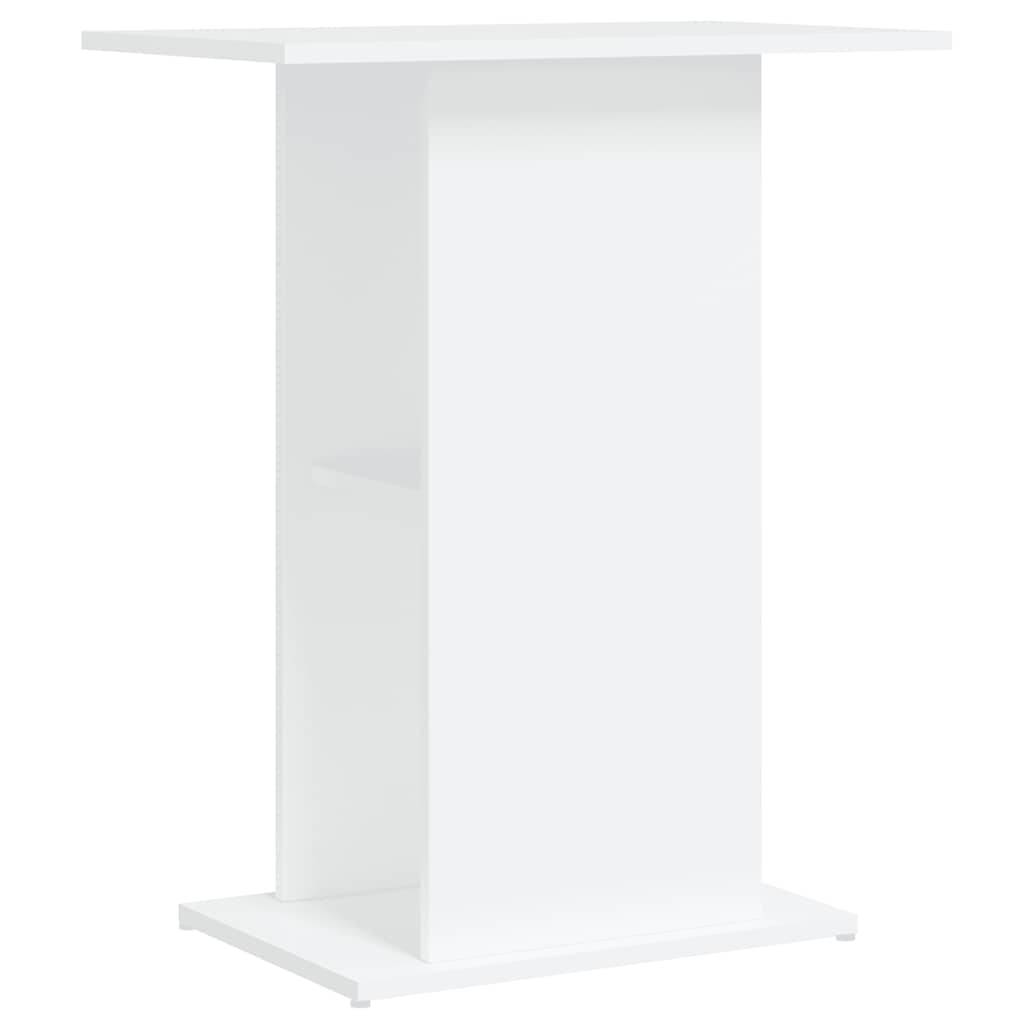 Meuble Aquarium Compact Bois Ingénierie avec Étagère Ouverte pour Bureau Blanc - ComfortXL Outdoor Living - Image 2