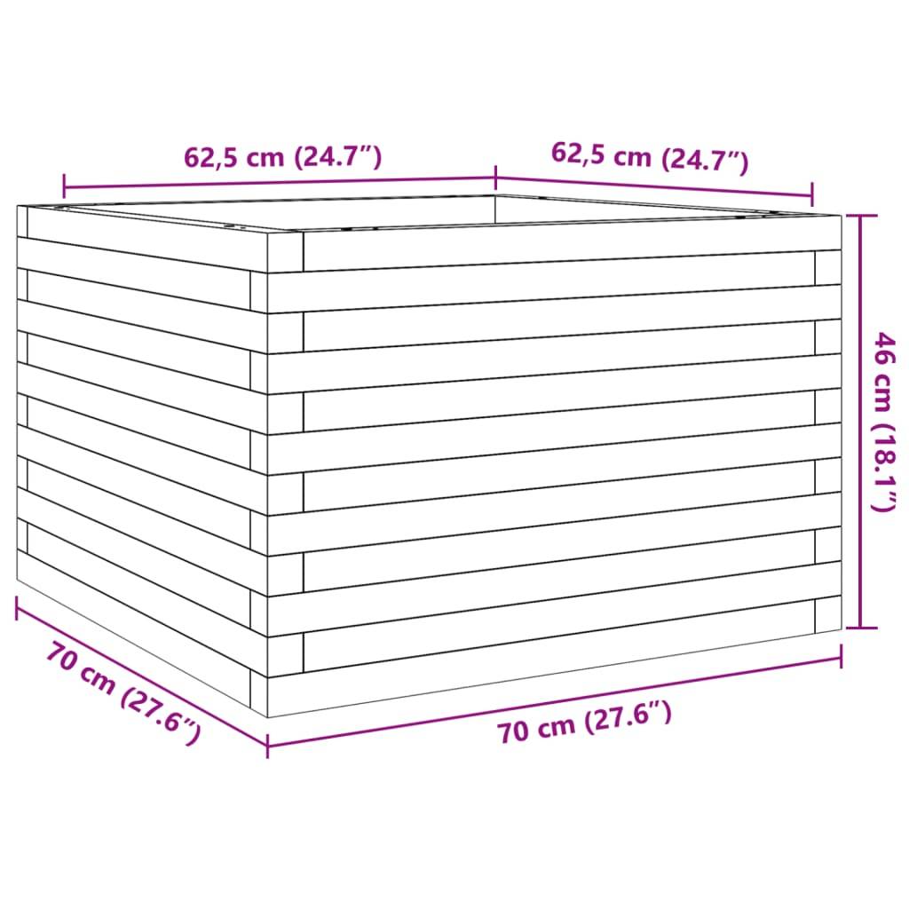 Maison Chic - Jardinière, Bac à fleurs, Pot de fleurs 70x70x46 cm bois de pin imprégné - Imagen 8
