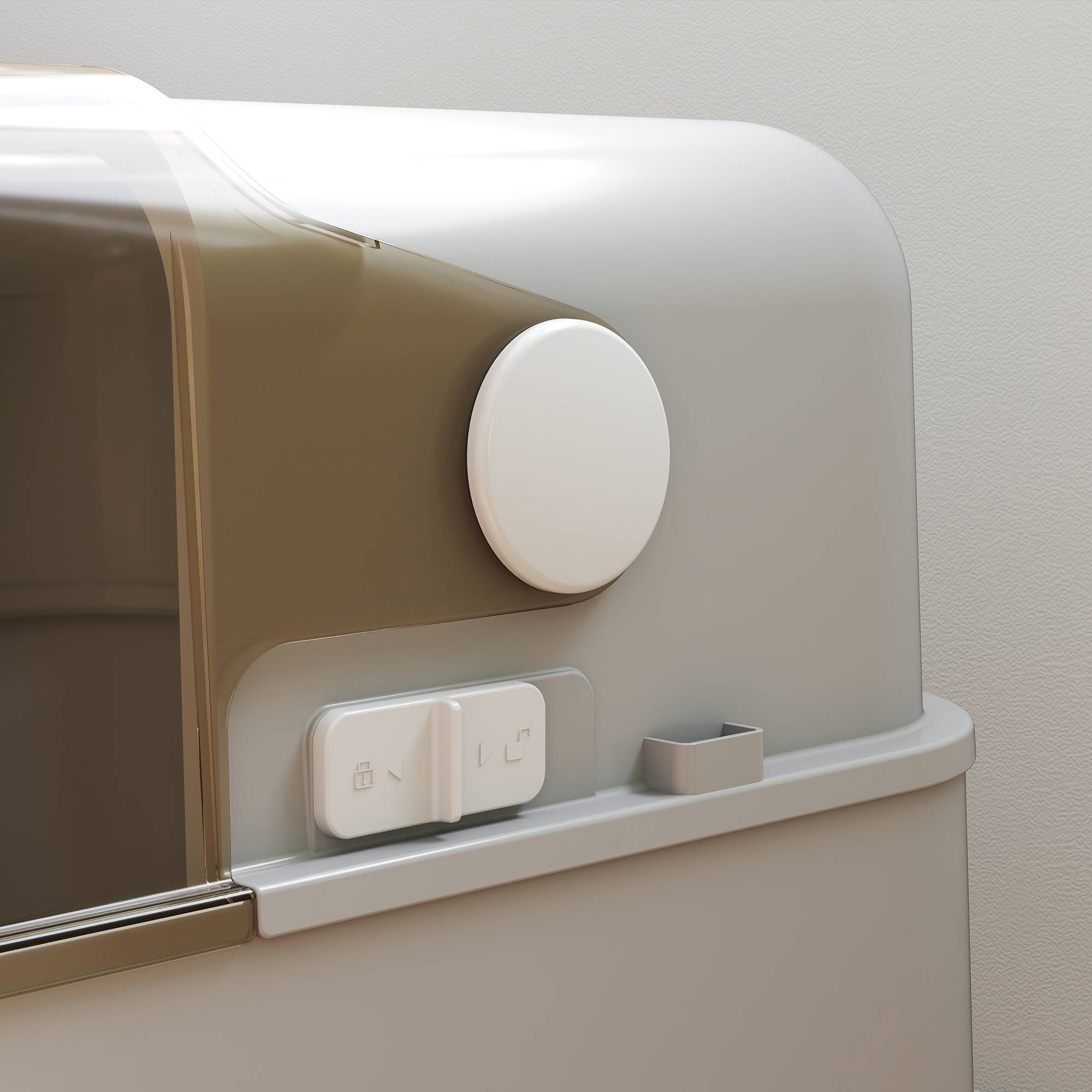 Maison de Toilette XXL Acier Inoxydable pour Grand Chat avec Double Entrée et Pelle Gris - ComfortXL Outdoor Living - Image 10
