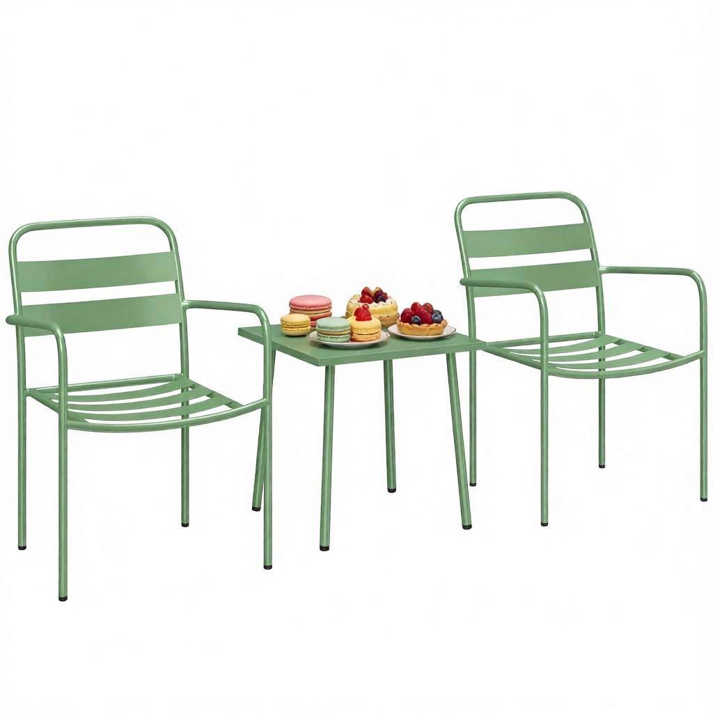 Set vert 3 pièces – frais, robuste, tendance pour l'extérieur