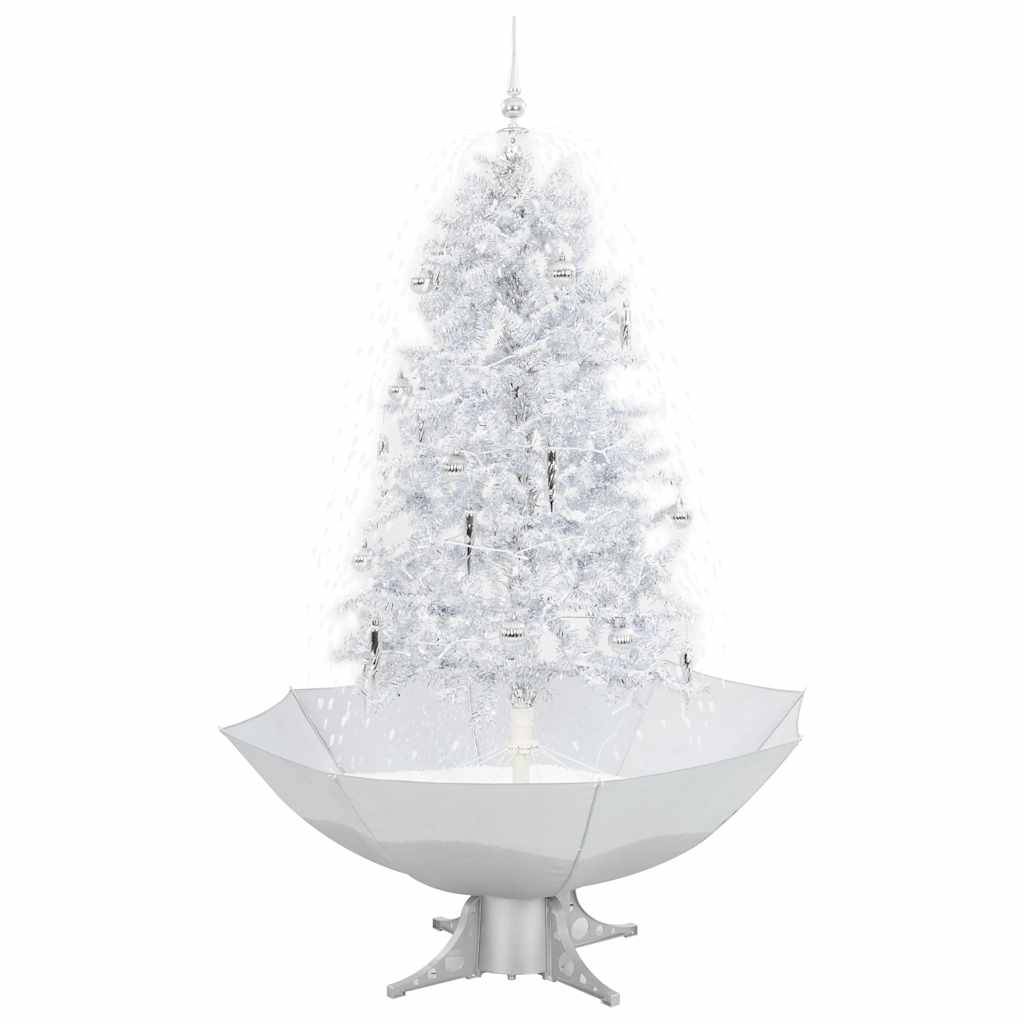 Vidaxl - Arbre de Noël neigeux avec base de parapluie Blanc 170 cm vidaXL 284336 - Image 8