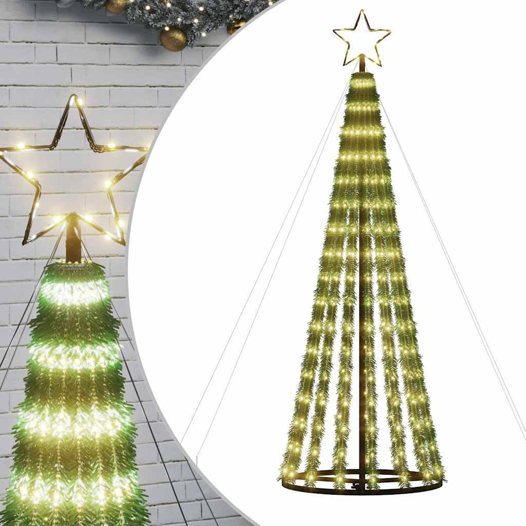 Sapin De Noël - Arbre de Noël lumineux conique 275 LED blanc chaud 180 cm - Image 1