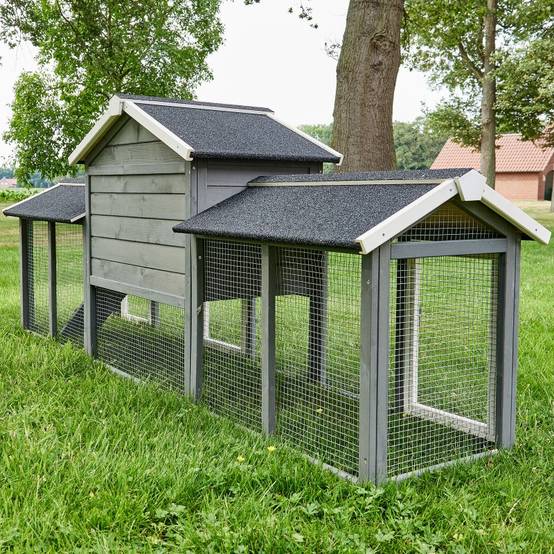 Cage Clapier Enclos lapin Extérieur en bois Haute Qualité pour lapins petits animaux- Modèle : 085 Don Camillo 69x54x85,5cm - Image 5