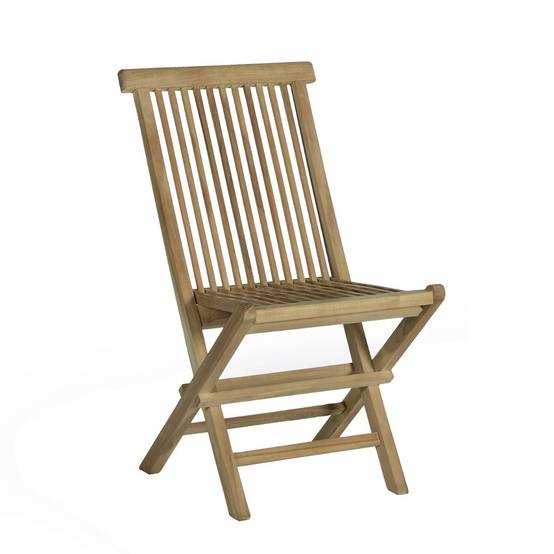 Chaises de jardin pliantes en teck massif Java (Lot de 4) - TECK'Attitude - Image 5