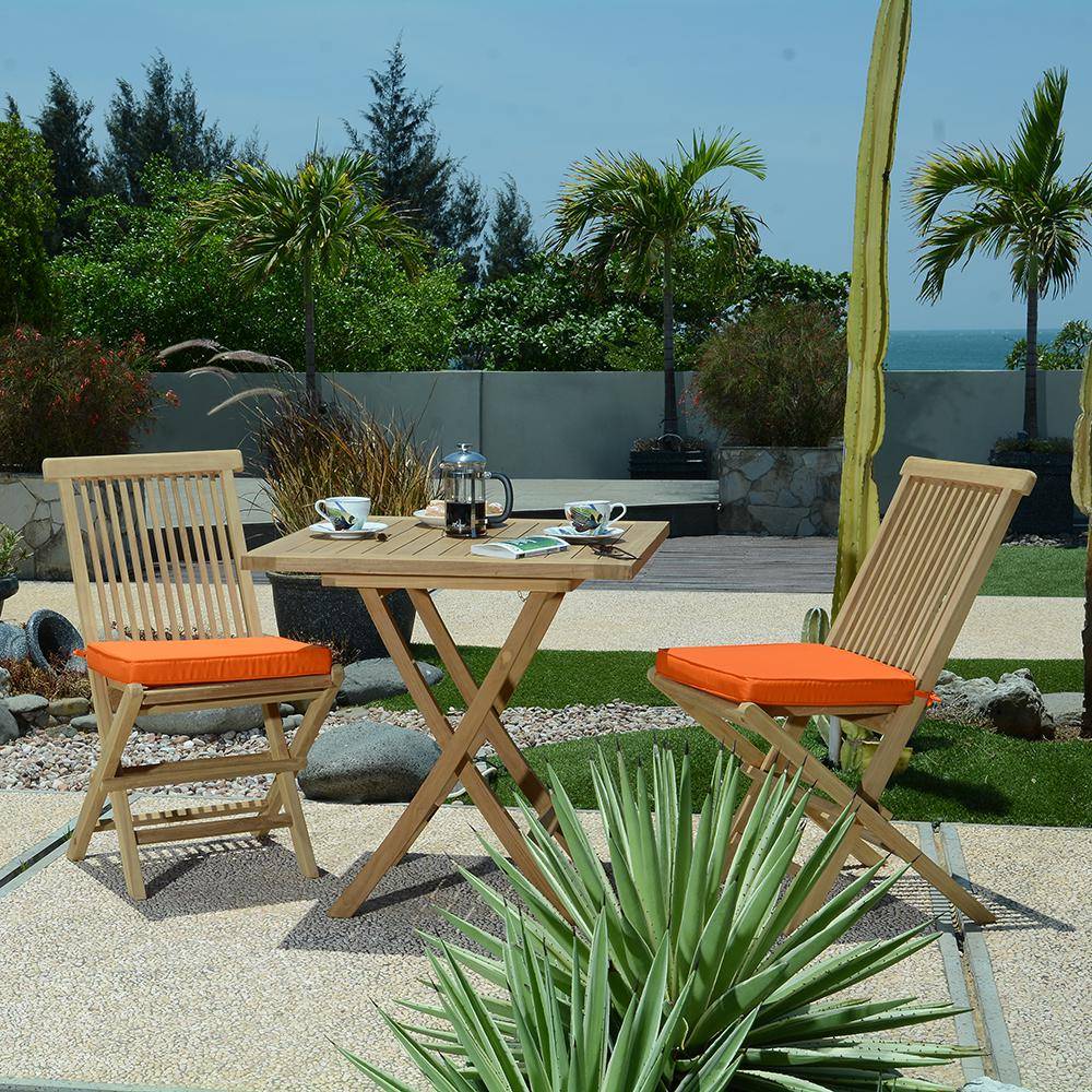 Chaises  de jardin pliantes en teck massif Java (Lot de 4) - TECK'Attitude - Image 10