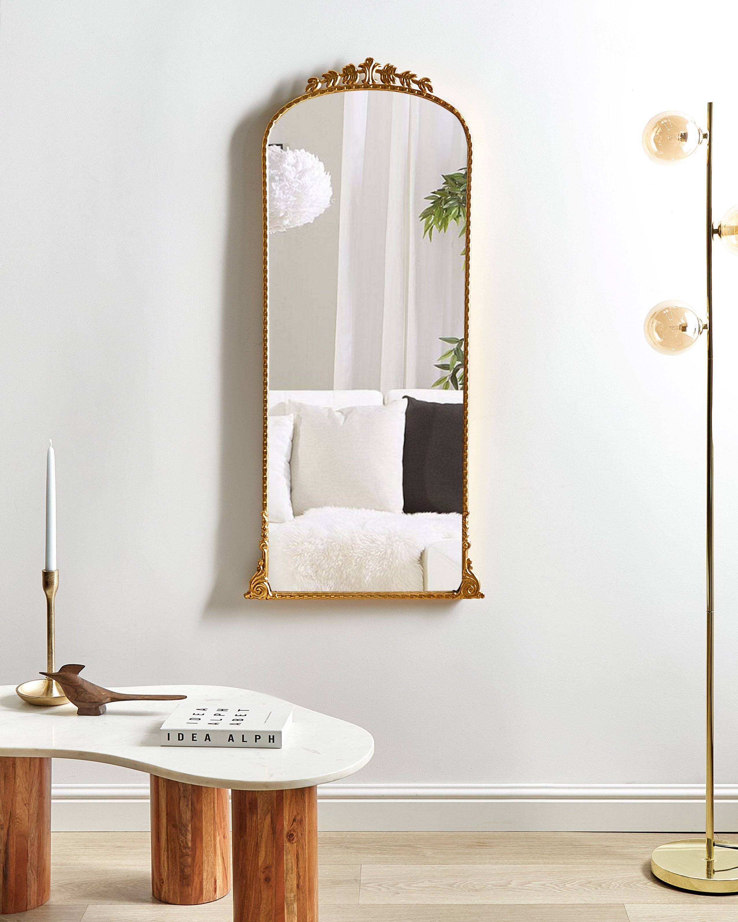 Beliani - Miroir Métal Doré LIVRY - 51x3x114- Beliani