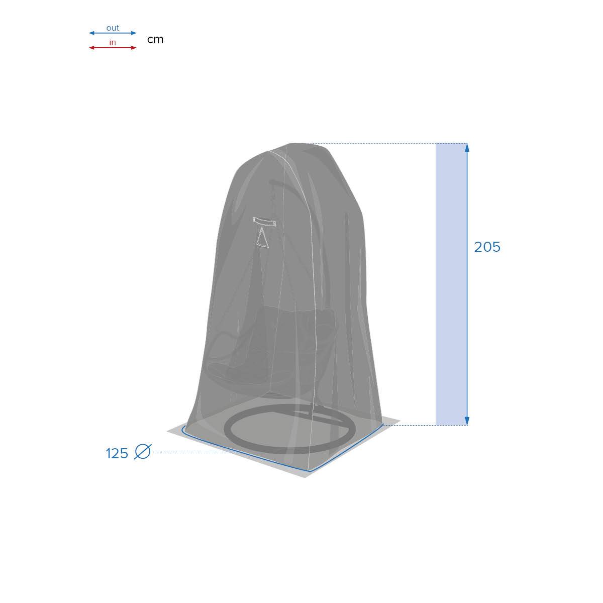 Hesperide - Housse de protection "Hambo" pour fauteuil oeuf suspendu 205x125x125cm en polyester - Hespéride - Imagen 5