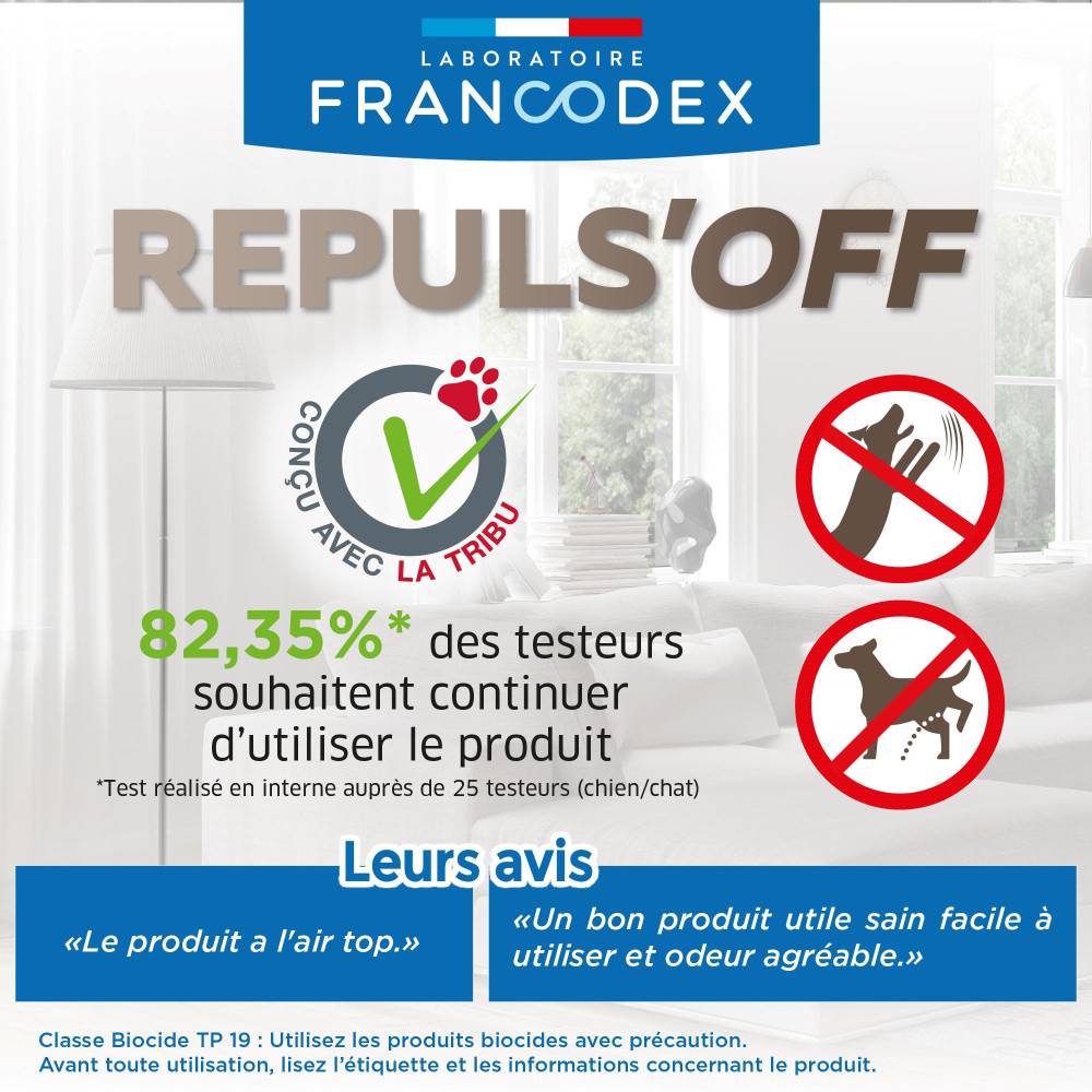 Francodex - Repelente Interior y Exterior 500 ml para perro - Imagen 2