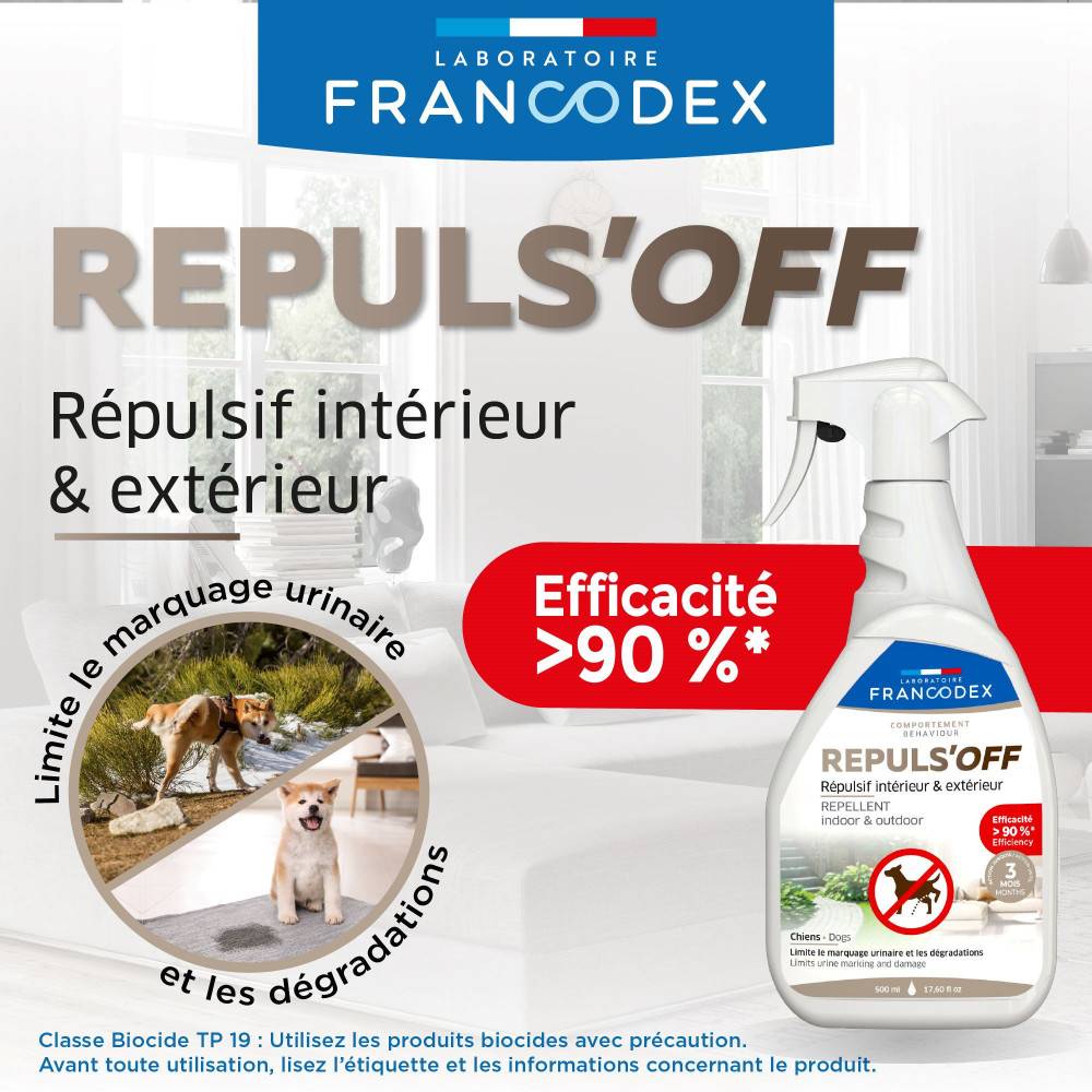 Francodex - Repelente Interior y Exterior 500 ml para perro - Imagen 4