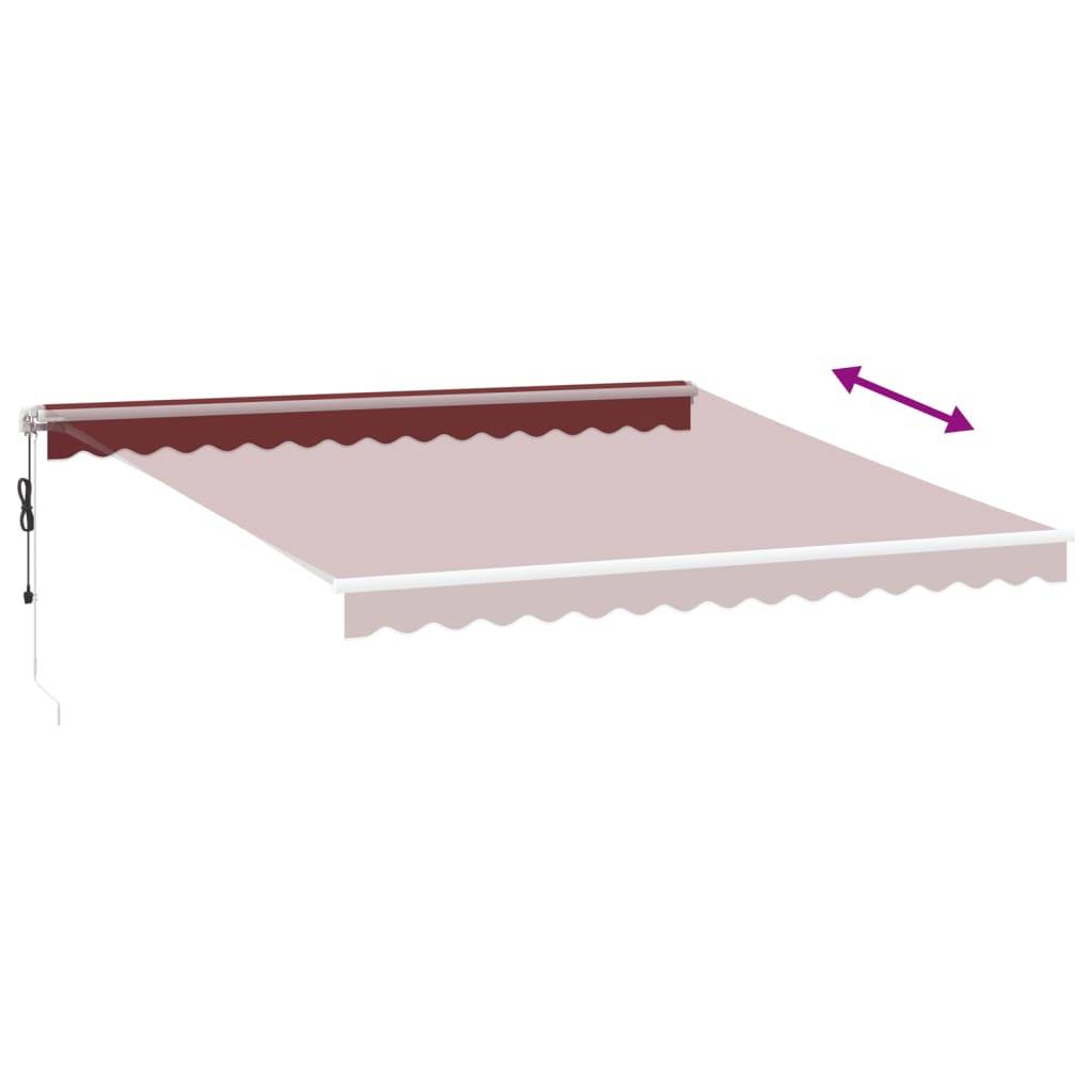 Store banne automatique aluminium terrasse LED capteur vent bordeaux 400x350 - ComfortXL Outdoor Living - Image 8