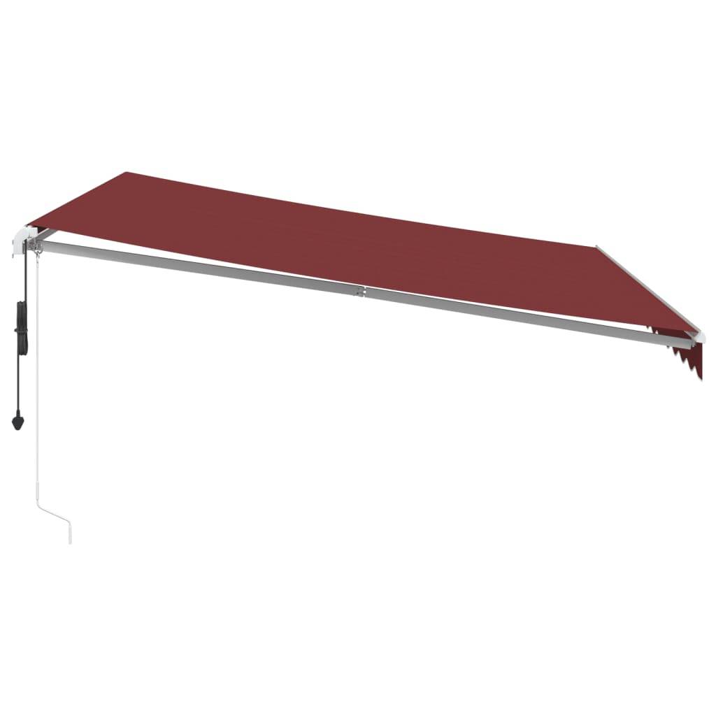 Store banne automatique aluminium terrasse LED capteur vent bordeaux 400x350 - ComfortXL Outdoor Living - Image 5