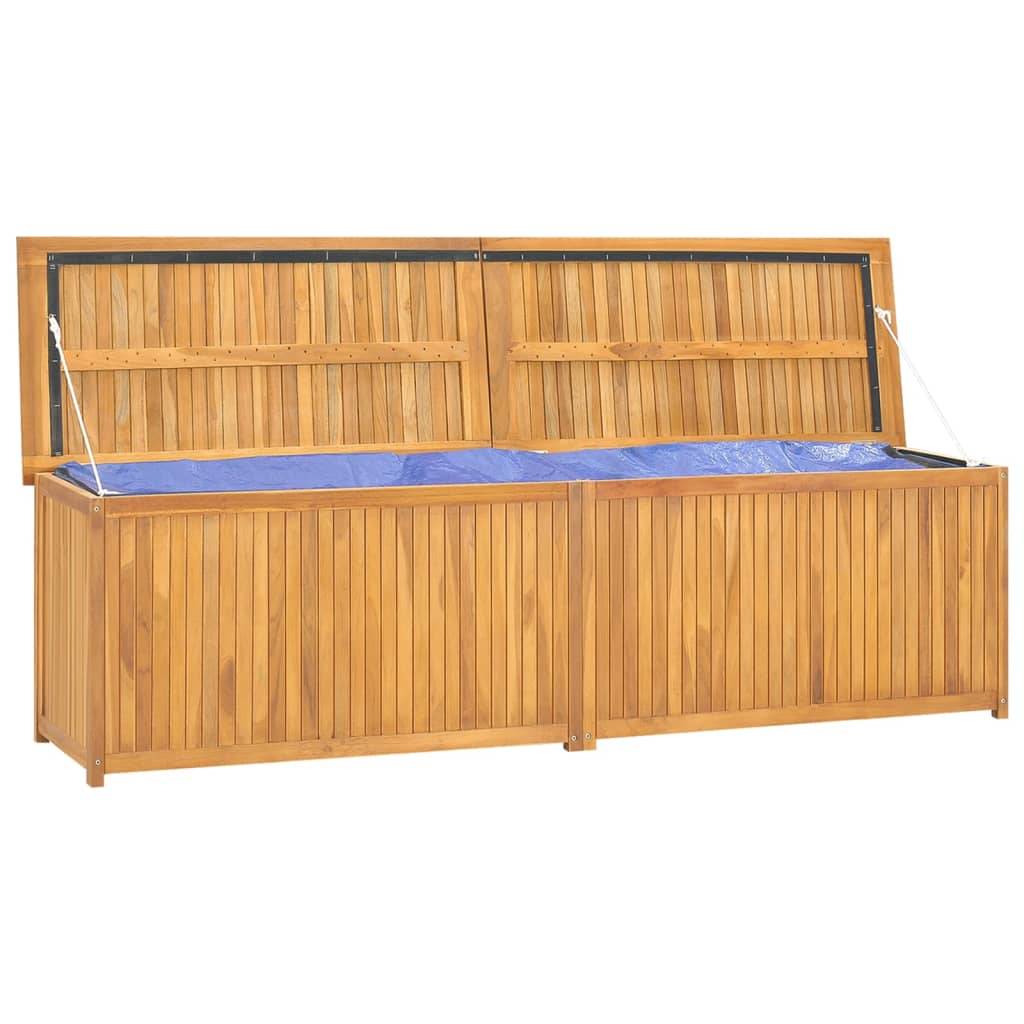 Helloshop26 - Boîte coffre de jardin 200 x 50 x 55 cm bois massif de teck - Imagen 1