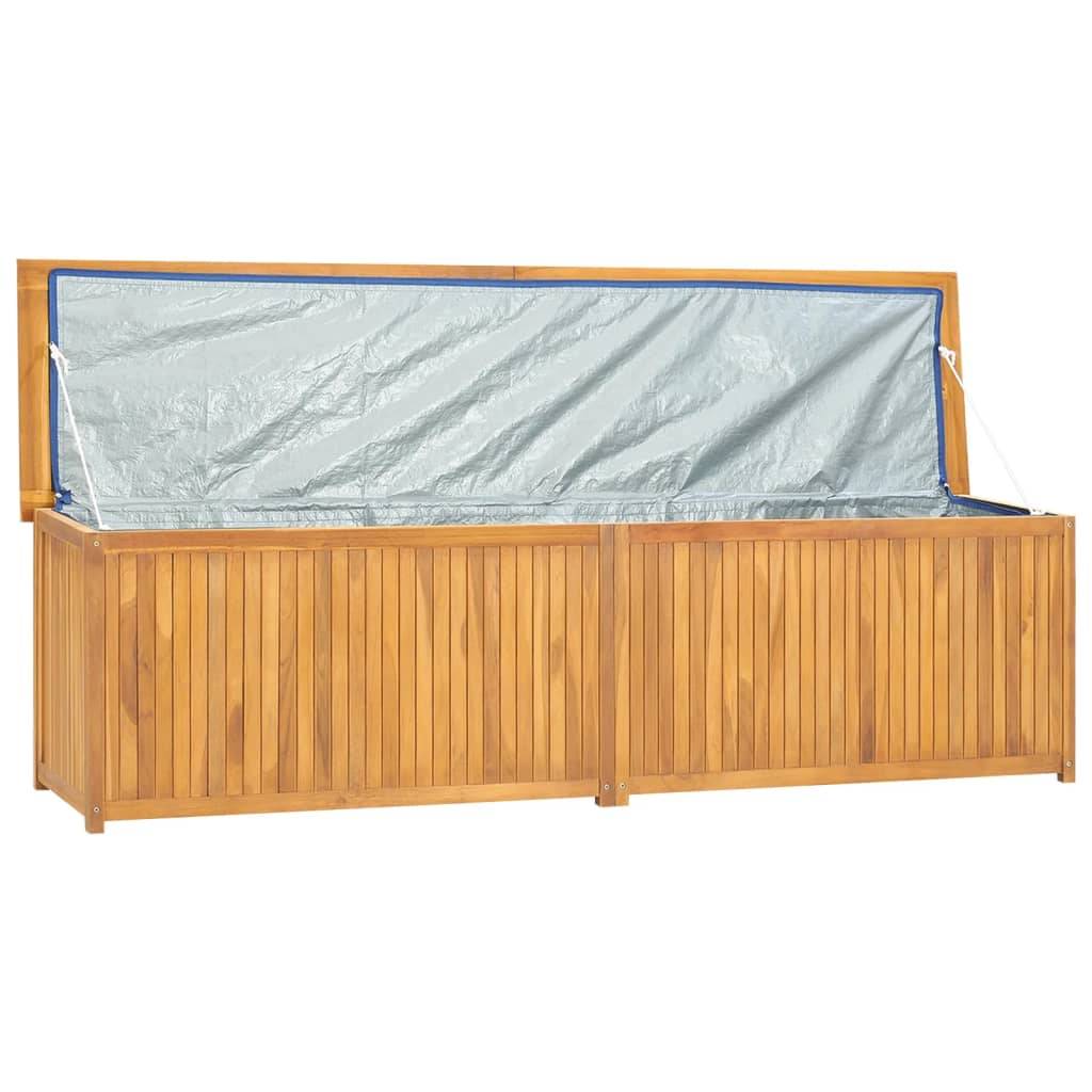 Helloshop26 - Boîte coffre de jardin 200 x 50 x 55 cm bois massif de teck - Imagen 2
