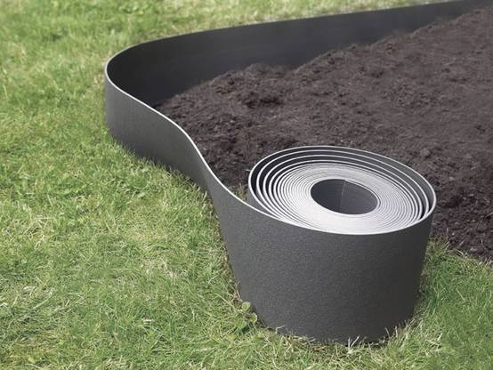 Nortene - Bordure flexible en PE 100% recyclé, 10 m x 7,5 cm - Gris - Nortene - Image 2