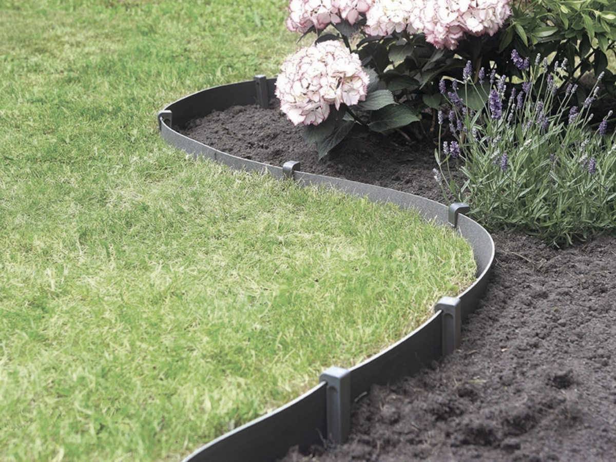 Nortene - Bordure flexible en PE 100% recyclé, 10 m x 7,5 cm - Gris - Nortene - Image 3