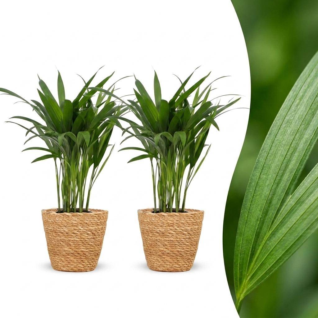Areca Lutescens - Palmier Areca - Pot de 12cm - 2 plantes - Plantes d'intérieur - Image 1