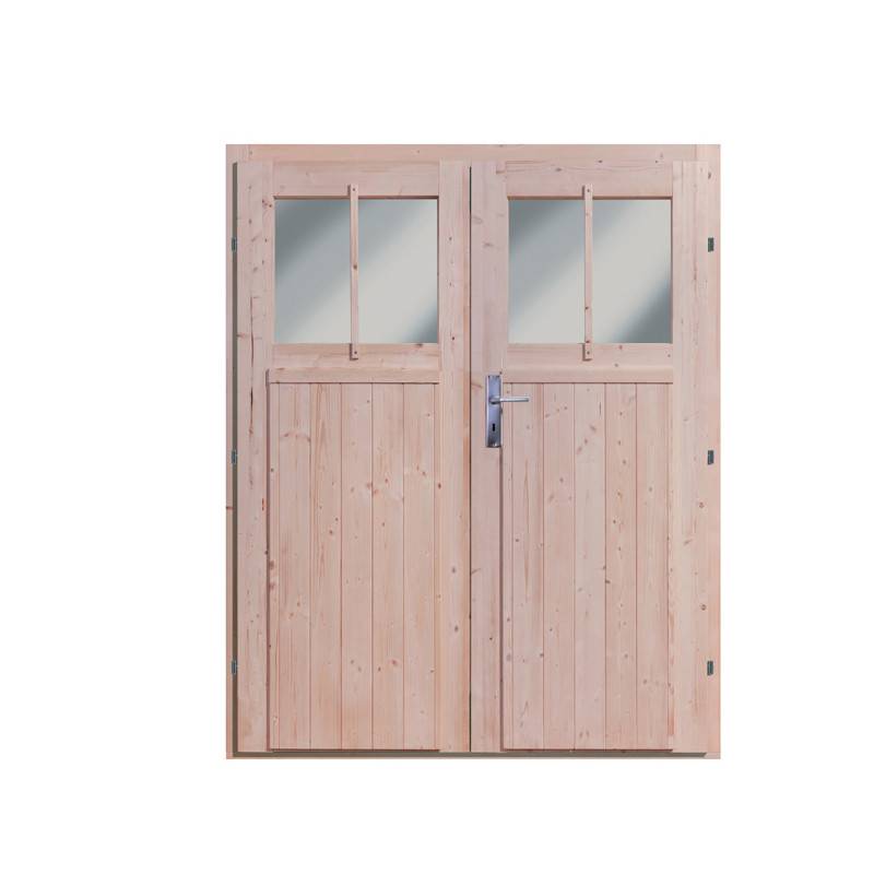 Abri de jardin adossé 6,23m² bois massif 19mm marron Karibu Bomlitz 3 avec embase traitée - Image 5