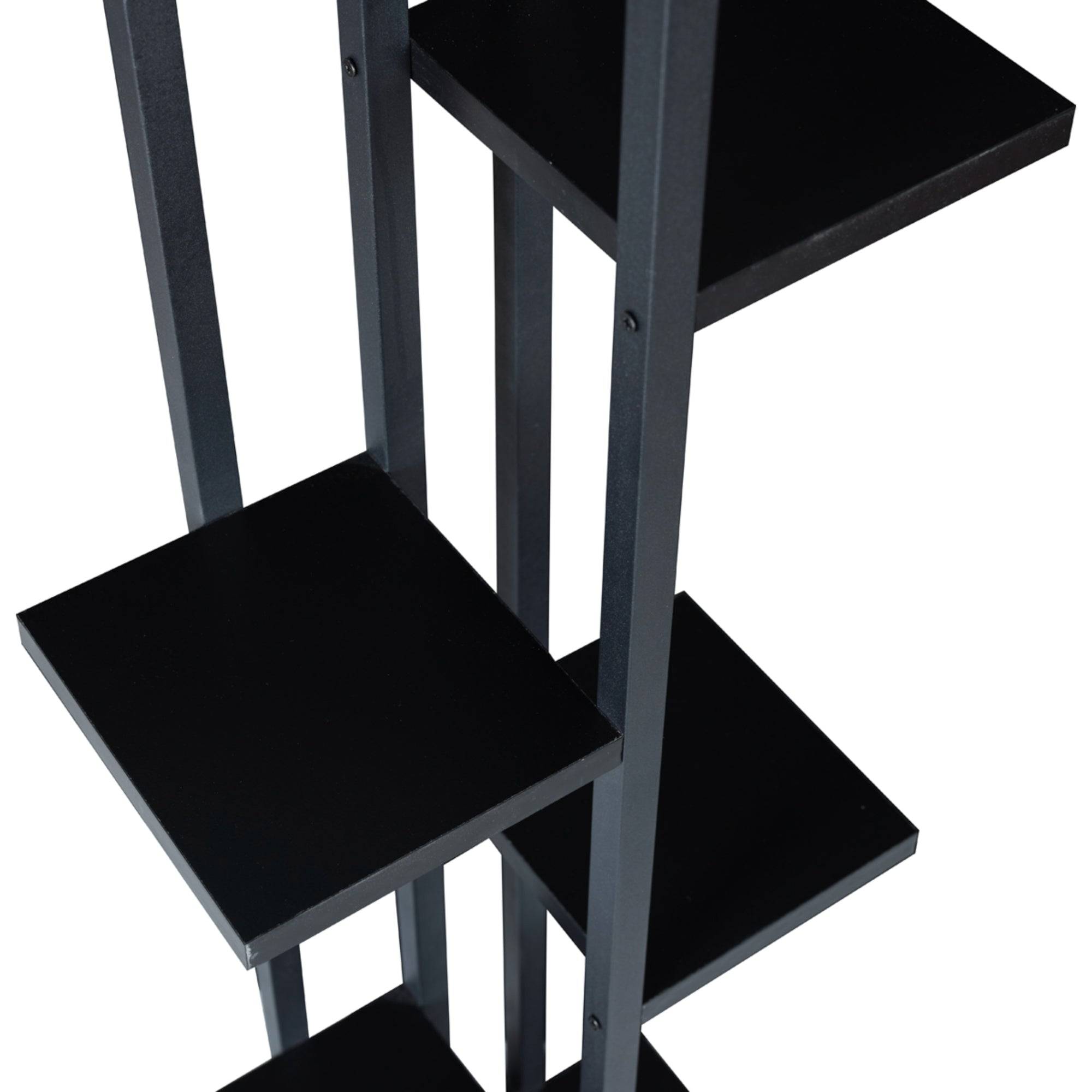 Support de plantes à 5 niveaux 120 x 34 x 21 cm noir - Image 4