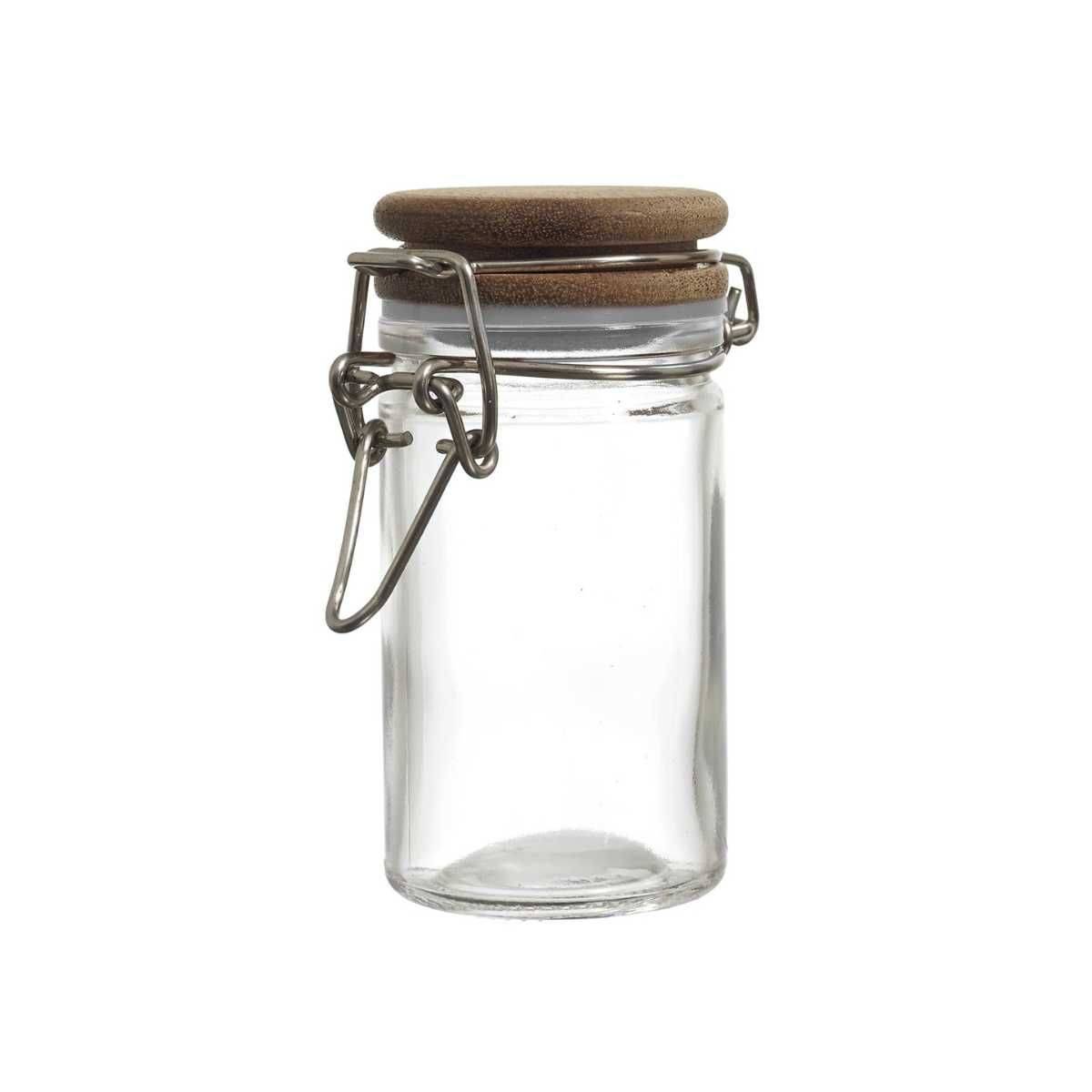 Bocal de conservation 70ml en verre couvercle acacia - - Image 1