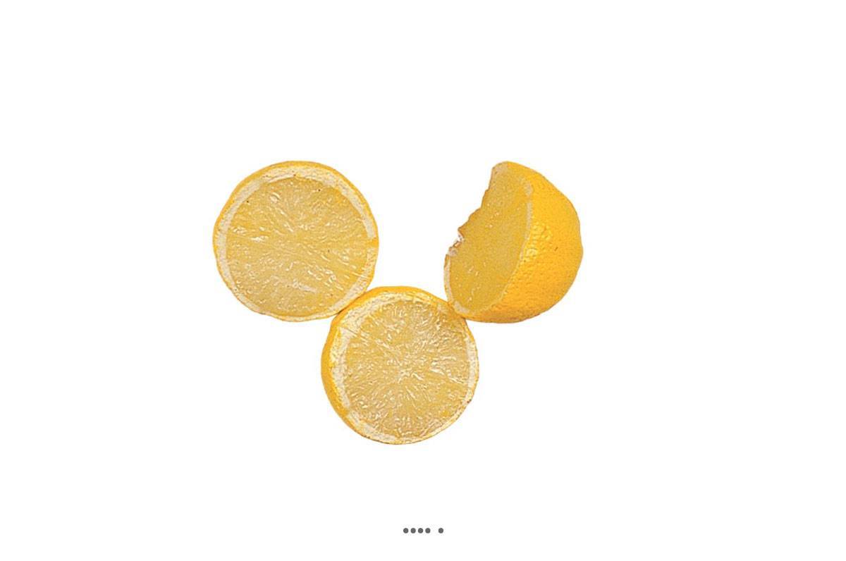 Artificielles - Demi Citron jaune artificiel X 3 Plastique soufflé D 40x35 mm - Imagen 2