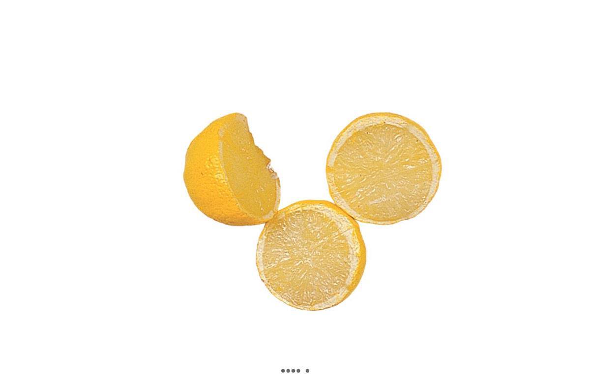 Artificielles - Demi Citron jaune artificiel X 3 Plastique soufflé D 40x35 mm - Imagen 1