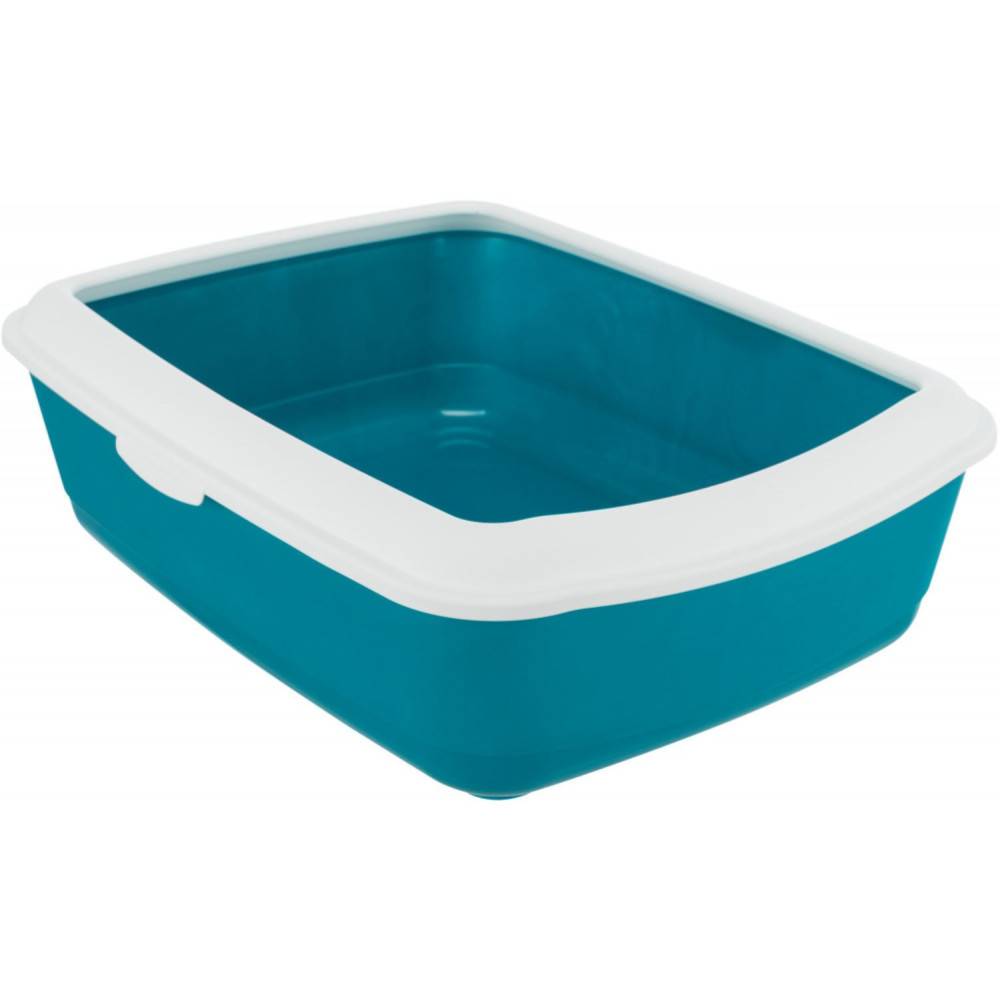 Bac à litière vert avec rebord 37 x 47 x 15 cm pour chats - Imagen 1