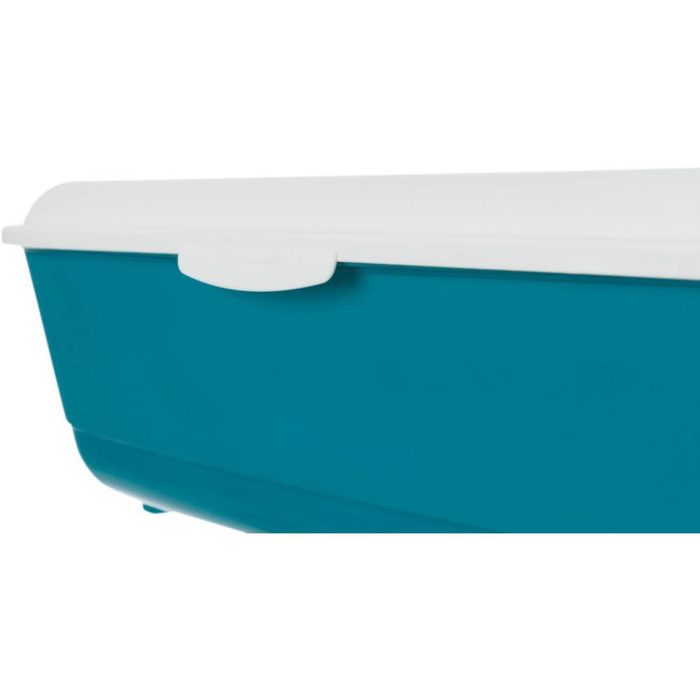 Bac à litière vert avec rebord 37 x 47 x 15 cm pour chats - Imagen 3