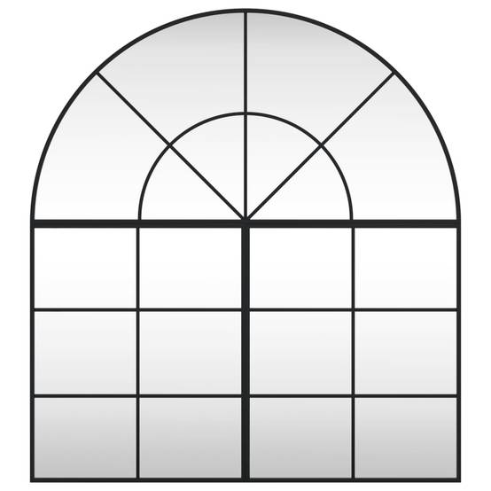 Maison Chic - Miroir mural - Miroir décoratif noir 100x110 cm arche fer - Image 3