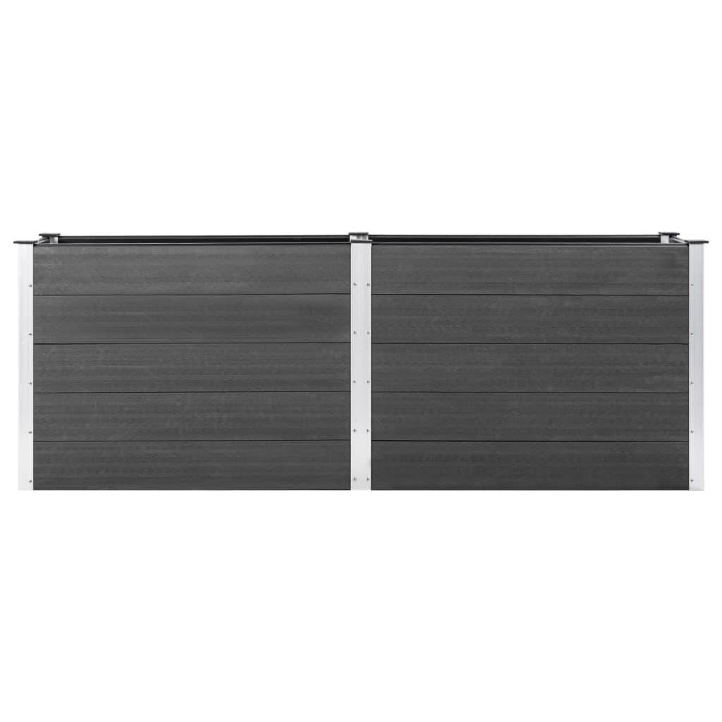 Helloshop26 - Jardinière lit surélevé plantes fleurs jardin 250 x 100 x 91 cm WPC gris - Imagen 2
