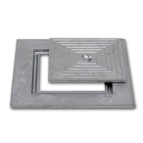 Couvercle d'inspection à fond simple en aluminium coulé - LINE ECO - 25 x 25 cm