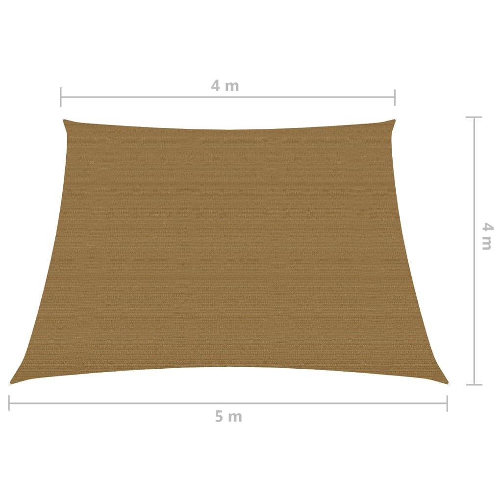 Helloshop26 - Voile d'ombrage 160 g/m² taupe 4/5 x 4 m PEHD - Imagen 6