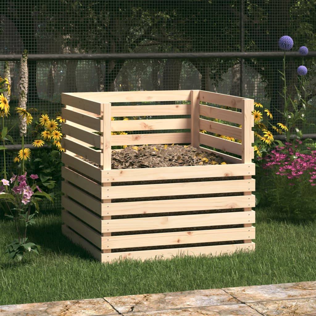 Vidaxl - Composteur 80x80x78 cm Bois massif de pin vidaXL 822187 - Image 1