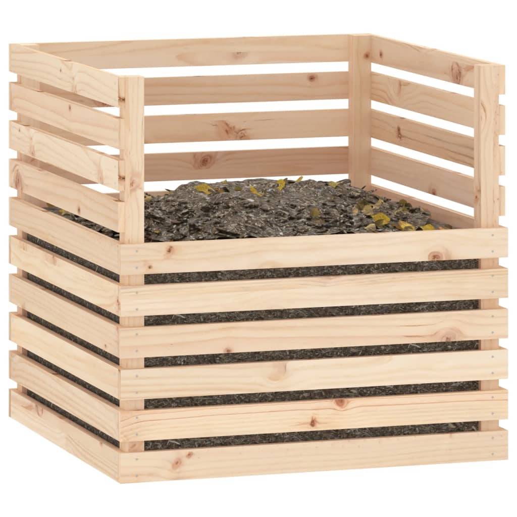 Vidaxl - Composteur 80x80x78 cm Bois massif de pin vidaXL 822187 - Image 5