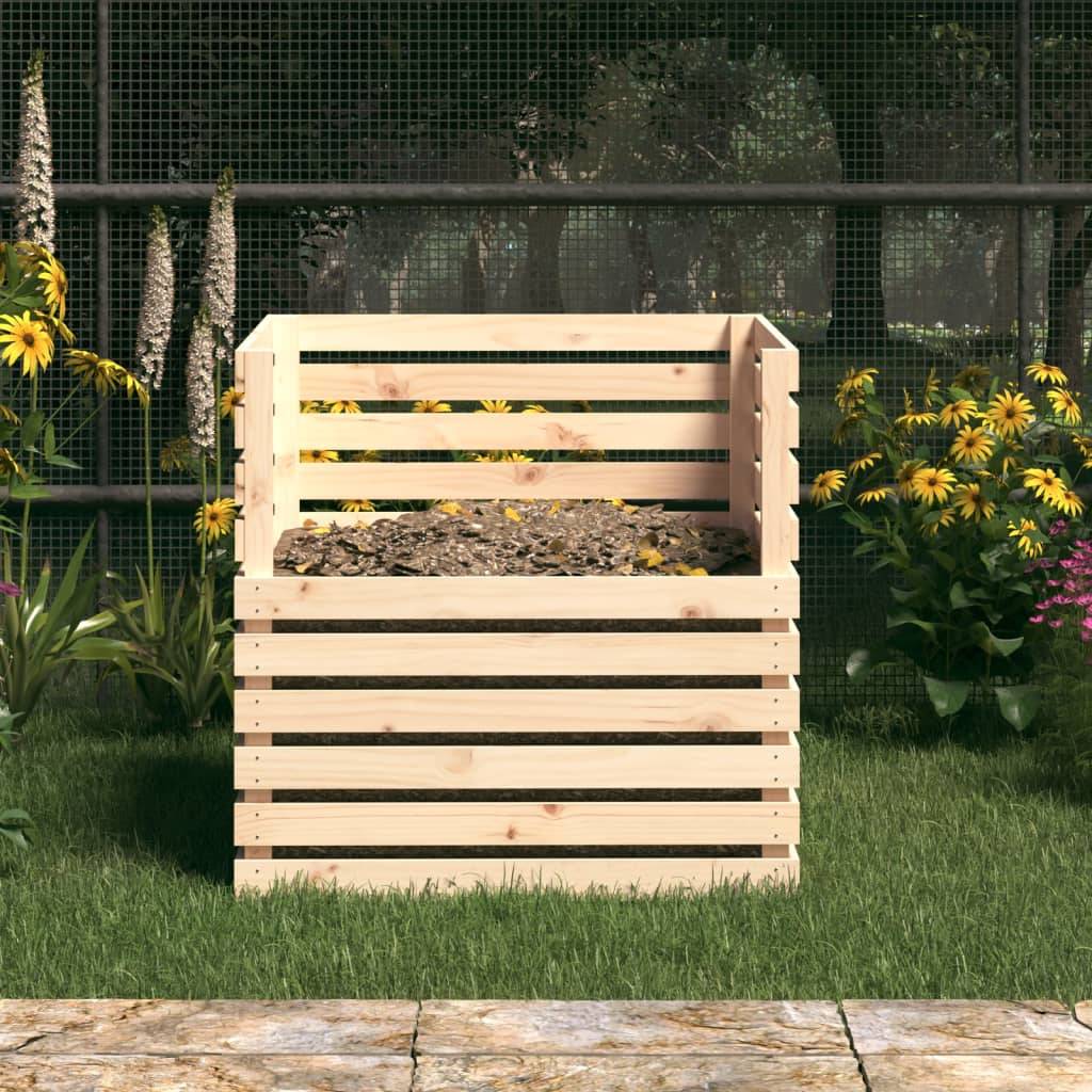 Vidaxl - Composteur 80x80x78 cm Bois massif de pin vidaXL 822187 - Image 4