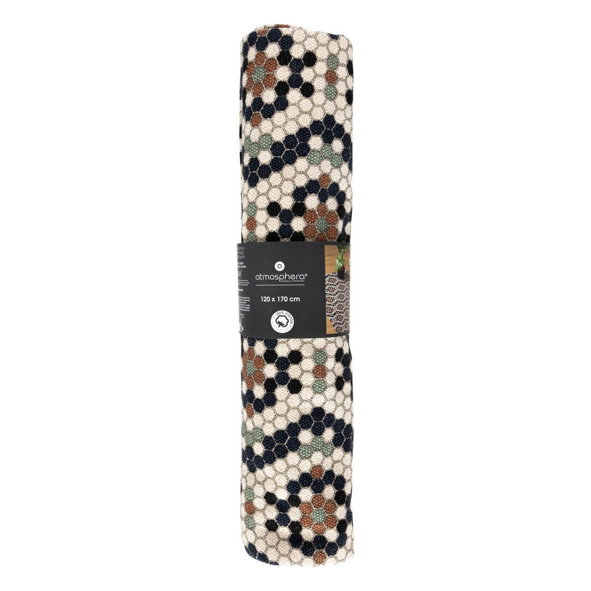Atmosphera - Tapis "Mozeka" en coton 120x170cm - Atmosphera Créateur d'intérieur - Image 2
