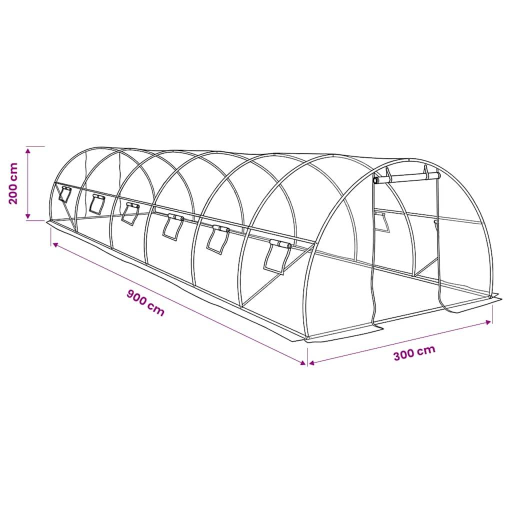 Vidaxl - Serre 27 m² 900x300x200 cm vidaXL 45752 - Imagen 3