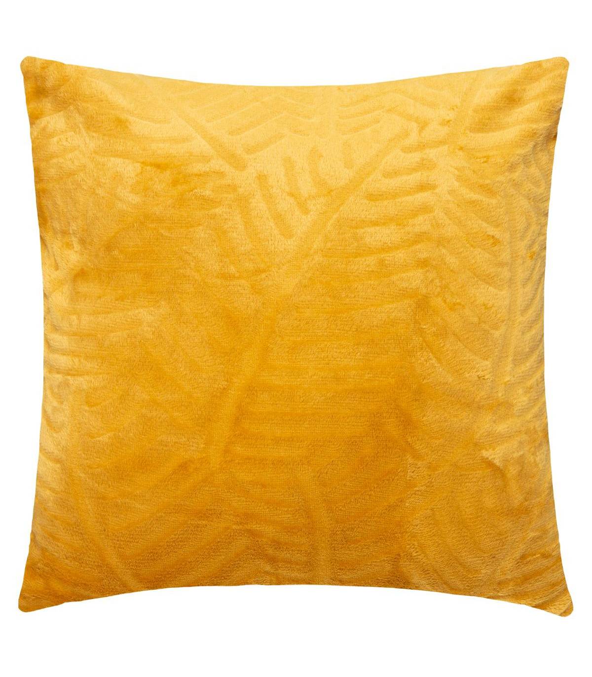 Coussin déhoussable Ocre Feuille en relief 40 x 40 cm - Imagen 2