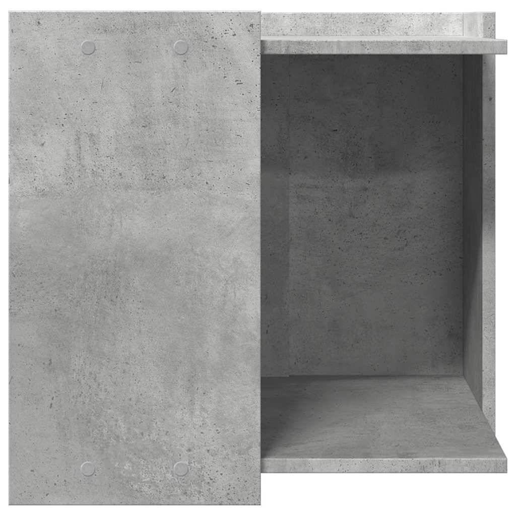 Meuble de bac à litière pour chat bois d'ingénierie gris béton 53 x 53 x 51 cm - PANGIVO - Image 6