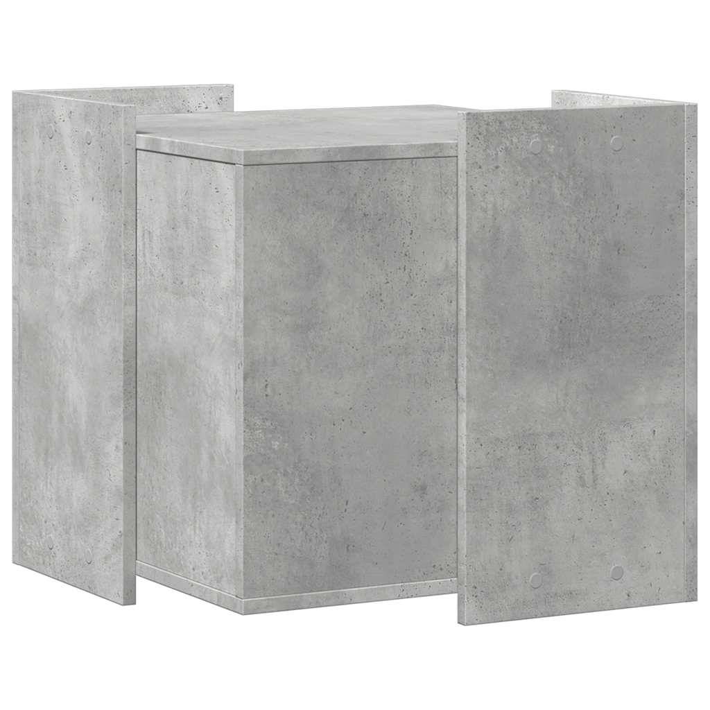 Meuble de bac à litière pour chat bois d'ingénierie gris béton 53 x 53 x 51 cm - PANGIVO - Image 5