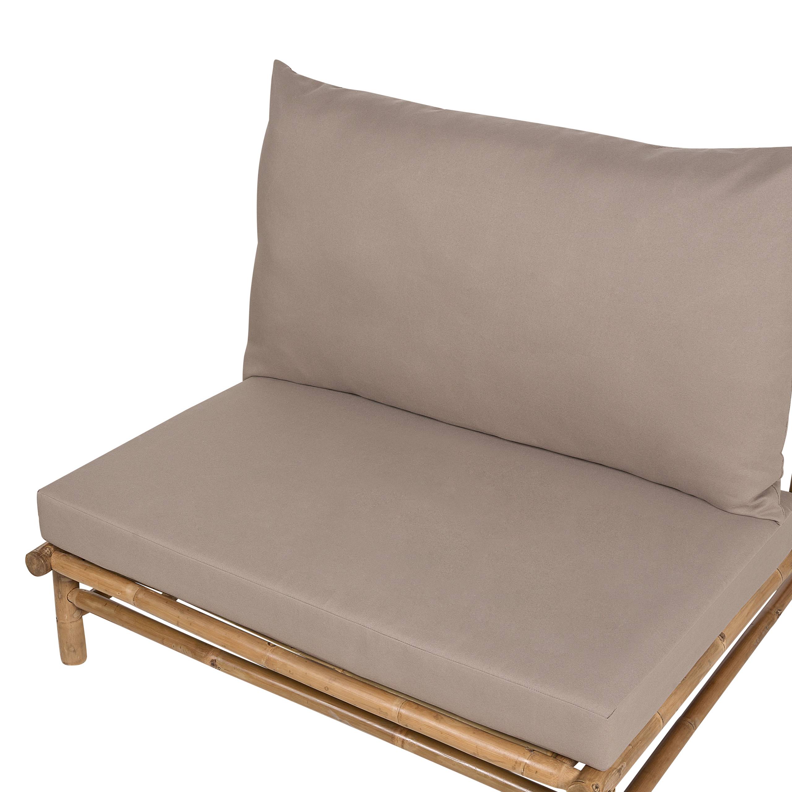 Beliani - Fauteuil Bambou Taupe TODI - Beliani - Imagen 7