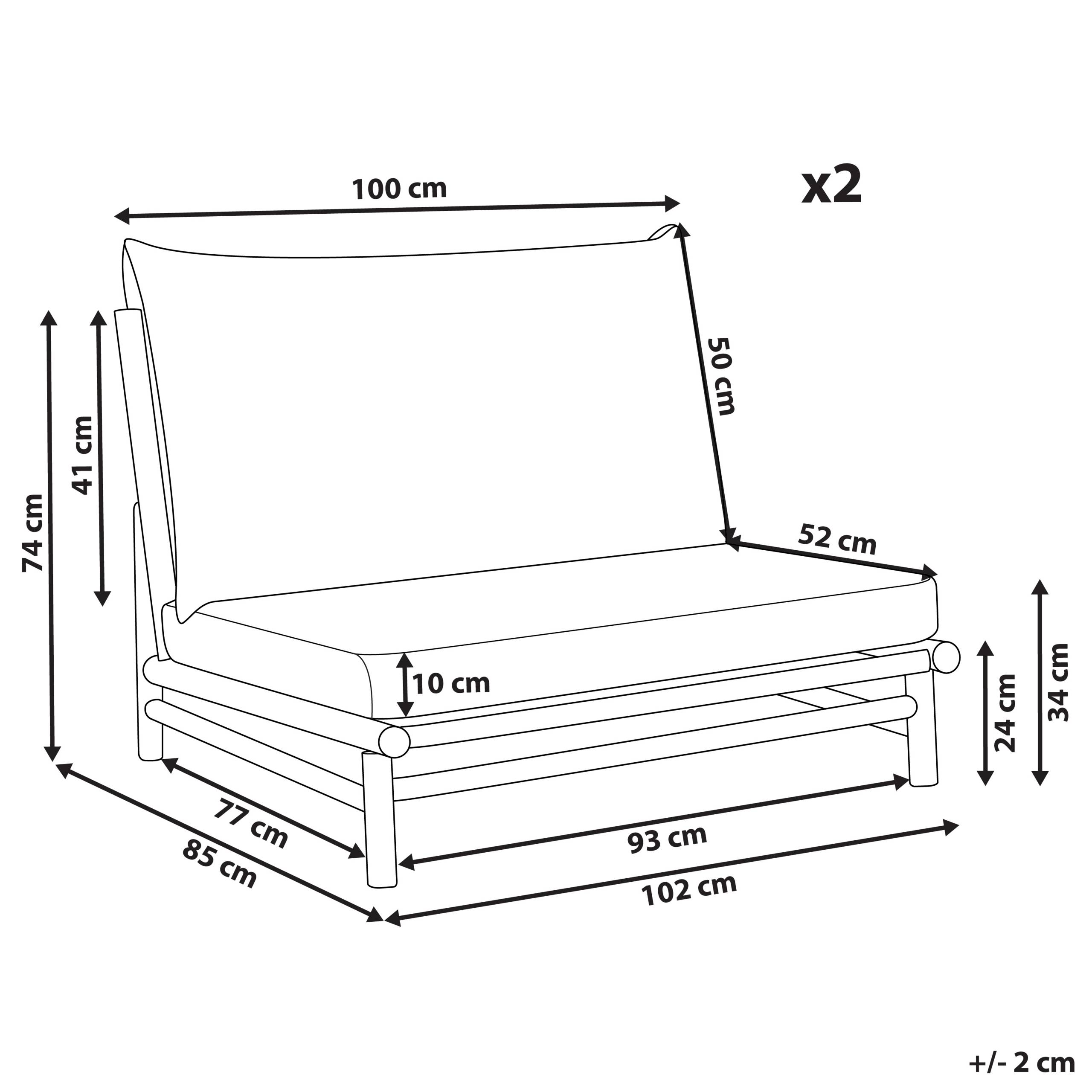 Beliani - Fauteuil Bambou Taupe TODI - Beliani - Imagen 3