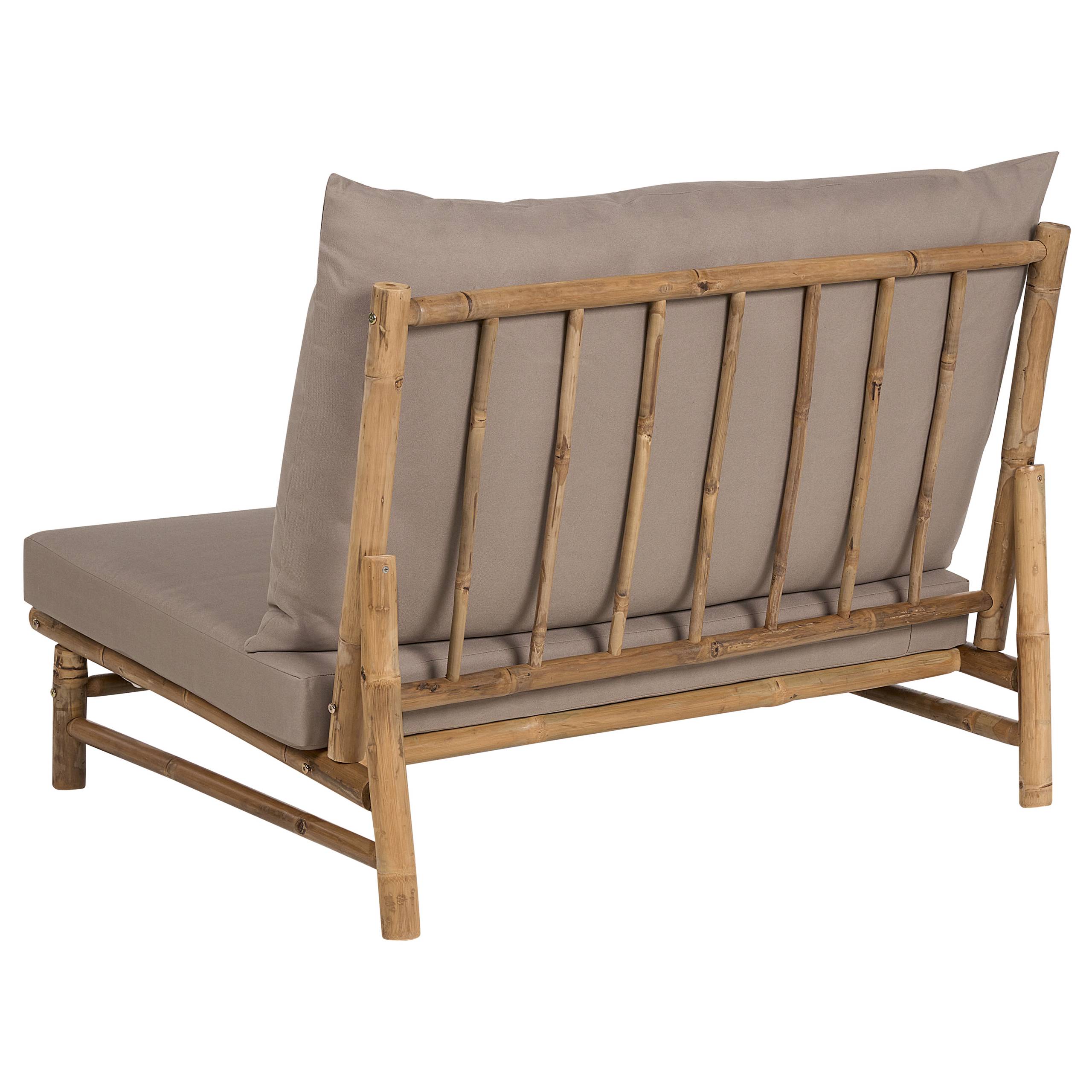 Beliani - Fauteuil Bambou Taupe TODI - Beliani - Imagen 6