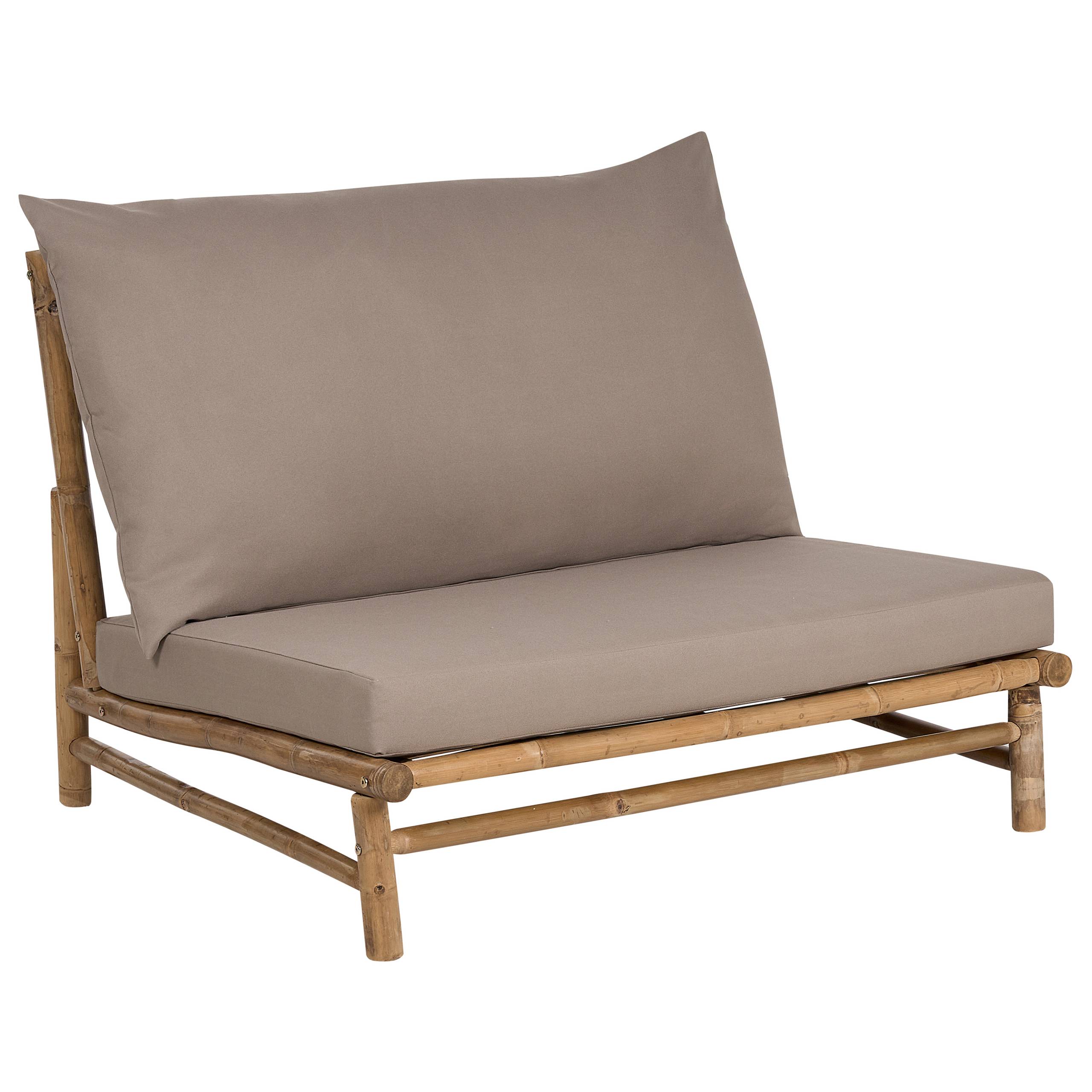 Beliani - Fauteuil Bambou Taupe TODI - Beliani - Imagen 4
