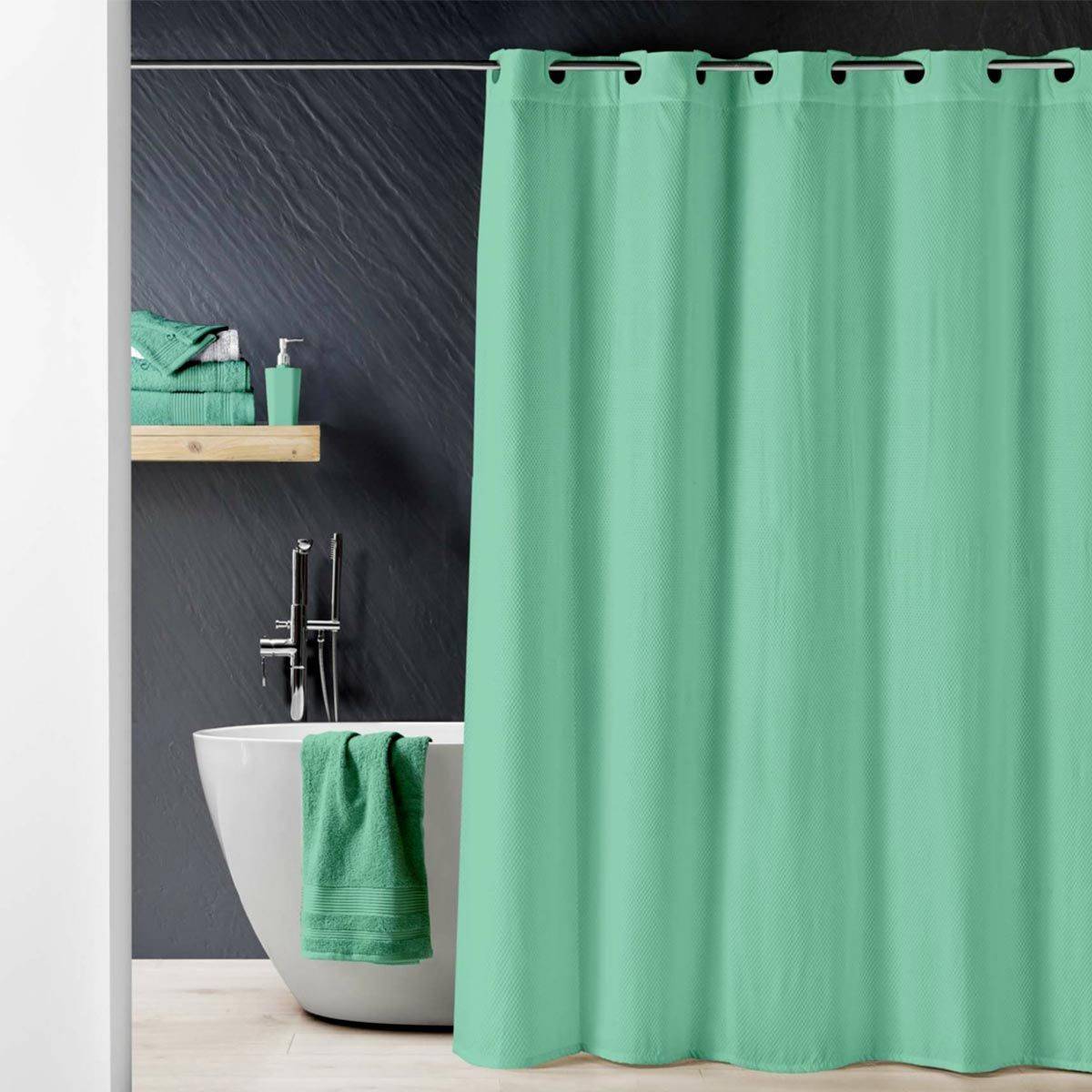Rideau de Douche "Dotty" 180x200cm Tilleul - Image 1