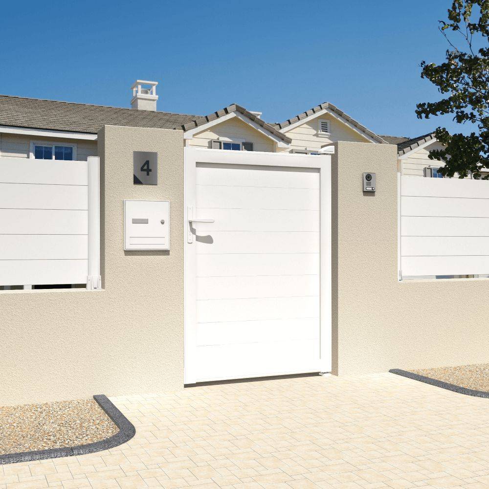 Intersun - Portillon plein L 1000 x H 1715 mm (Blanc) - INTERSUN - Imagen 2