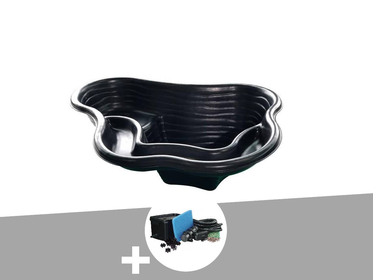Ubbink - Bassin préformé Calmus 0,85 m? - 145 L + filtre de berge/gravitaire - Ubbink