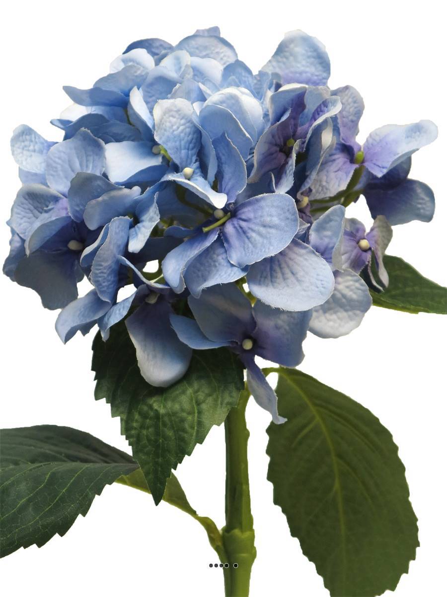 Artificielles - Hortensia artificiel en branche, H 48 cm Bleu royal - BEST - couleur: Bleu royal 250 - Imagen 3