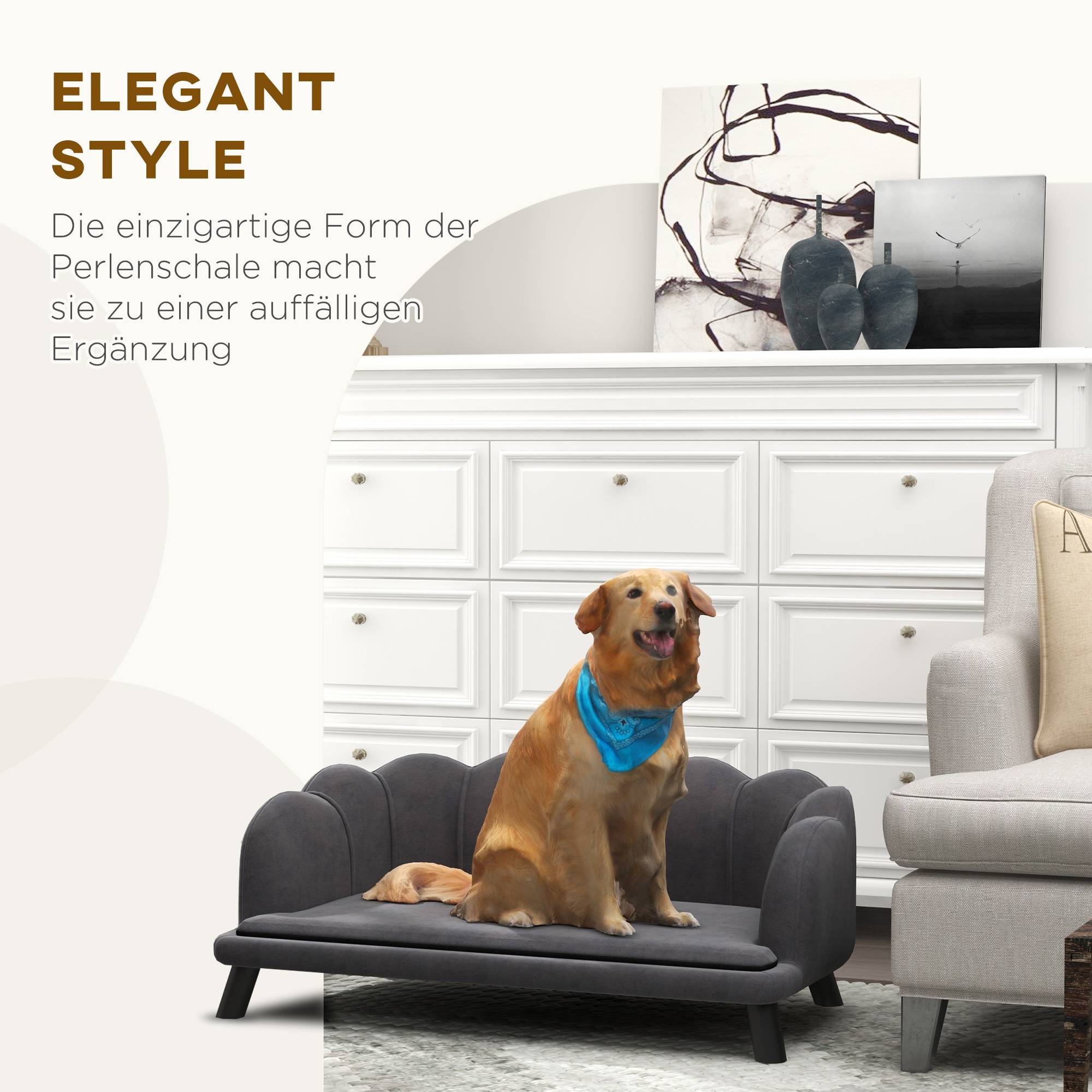 ComfortXL - Canapé pour chien en polyester 98,5 x 60,5 x 35,5 cm gris foncé pour chien jusqu’à 25 kg avec dossier - Image 5