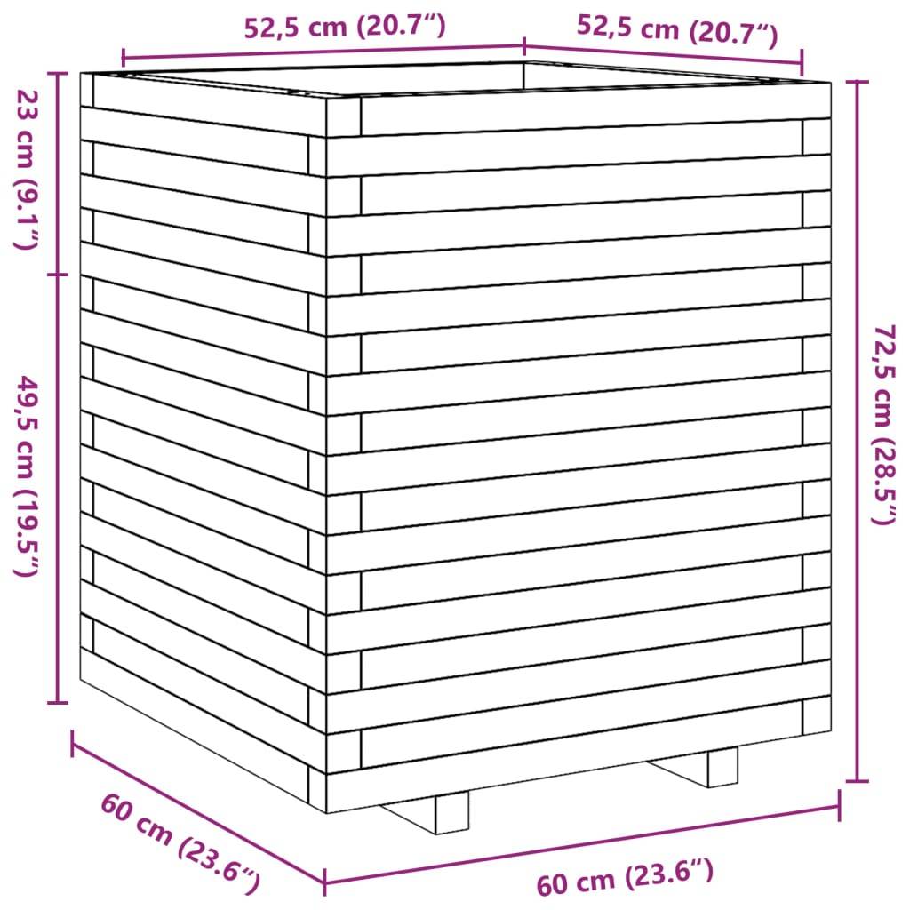 Maison Chic - Jardinière, Bac à fleurs, Pot de fleurs 60x60x72,5 cm bois massif de douglas - Imagen 10