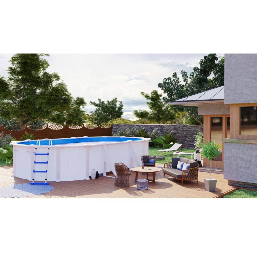 Gré - Piscine hors-sol ovale acier blanc L 6,34 m l 3,99 m H 1,22 m Fidji - GRE - Image 8